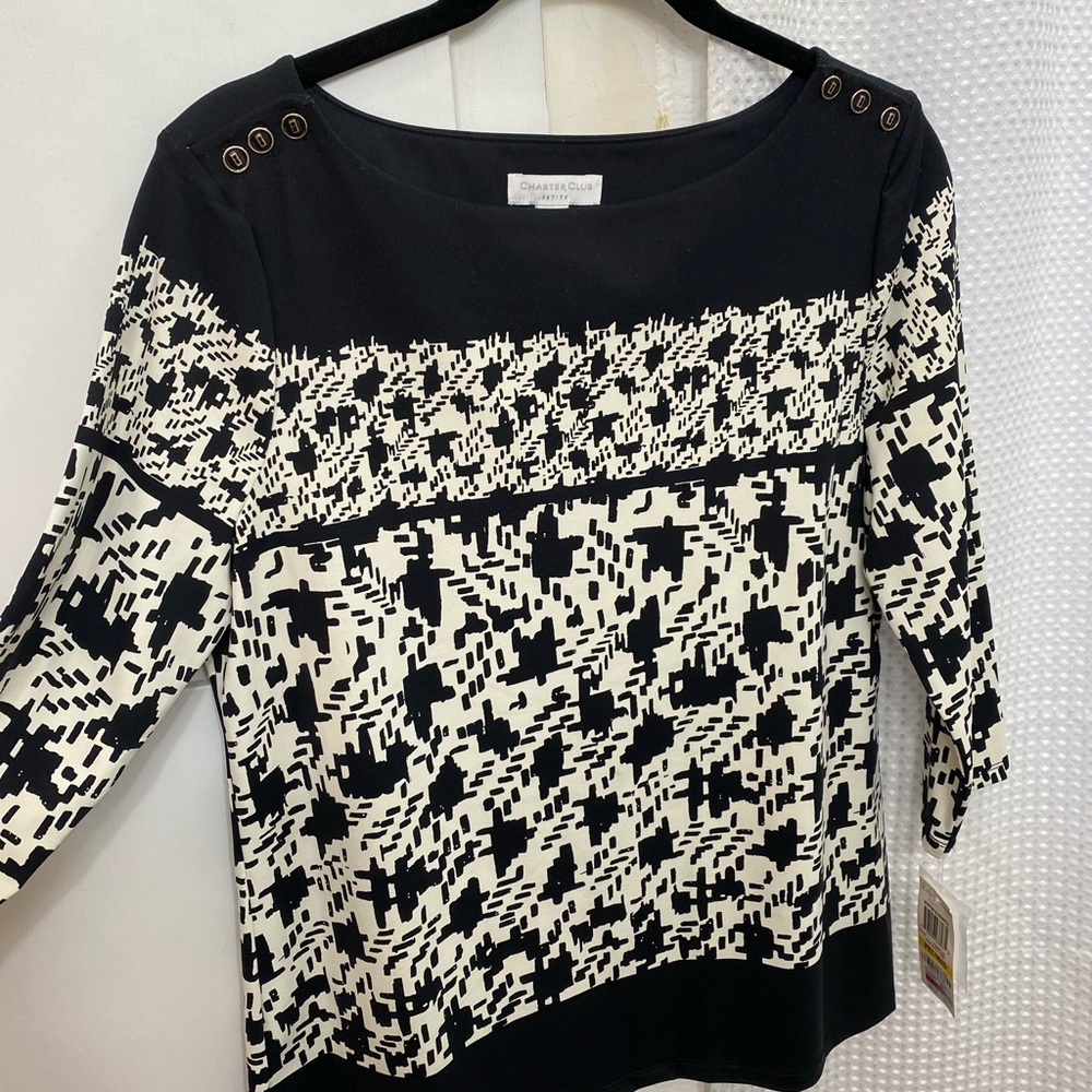 Black & White Blouse